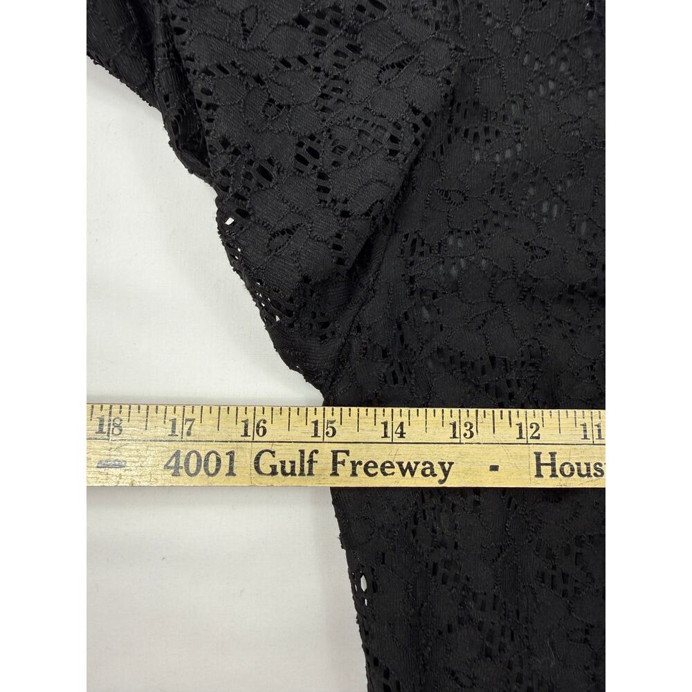Desigual Vermond dress black lace floral embroidery bell sleeves Sz 36 - Picture 12 of 12